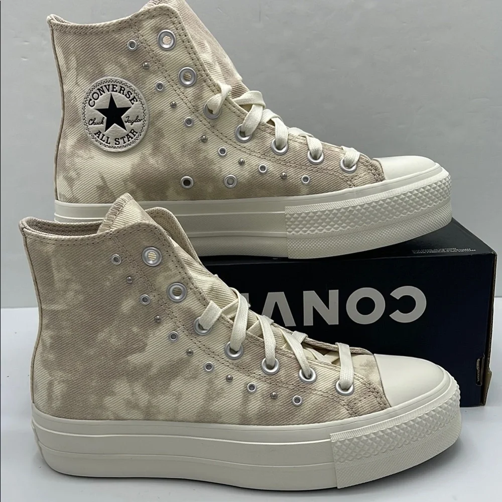Converse WMNS High-Top Platform Sneakers A15801C CTAS LIFT HI WARM CLAY/EGRET